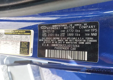 2020 Hyundai Venue Sel from USA, damaged, VIN KMHRC8A32LU015064